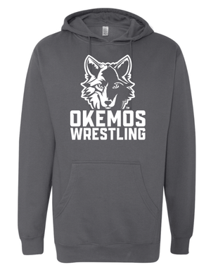 Custom Apparel - Screen Printing - Okemos Wrestling - Charcoal Unisex Adult Hoodie - Okemos Wrestling
