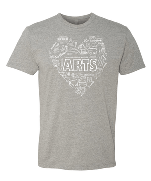 Custom Apparel - Screen Printing - Portland Arts Heart Logo Unisex T-shirt - T-shirt - Portland Arts