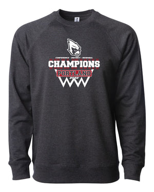 Custom Apparel - Screen Printing - Portland Basketball Champs - Unisex Adult Lightweight Sweatshirt - Portland Basketball Champs