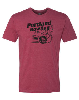 Custom Apparel - Screen Printing - Portland Bowling - Adult Unisex T-shirt - Portland Bowling - 14974