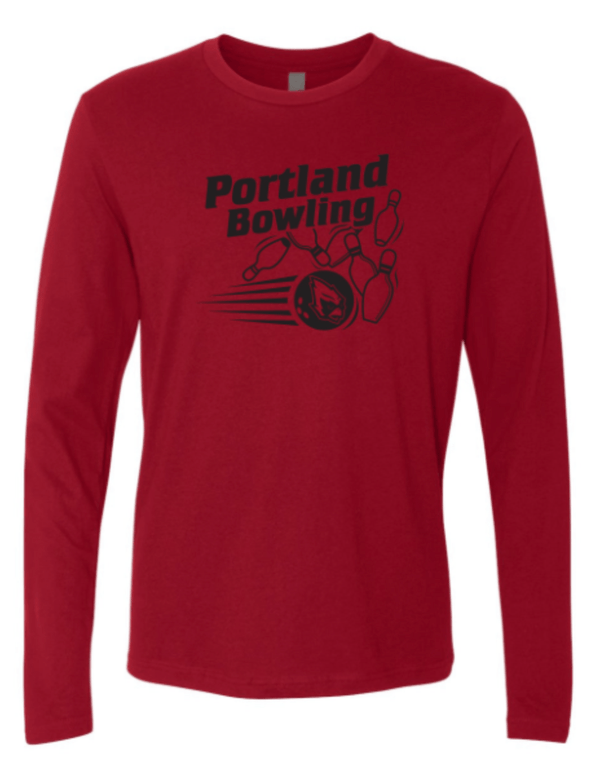 Custom Apparel - Screen Printing - Portland Bowling - Unisex Long Sleeve T-shirt - Portland Bowling - 14974