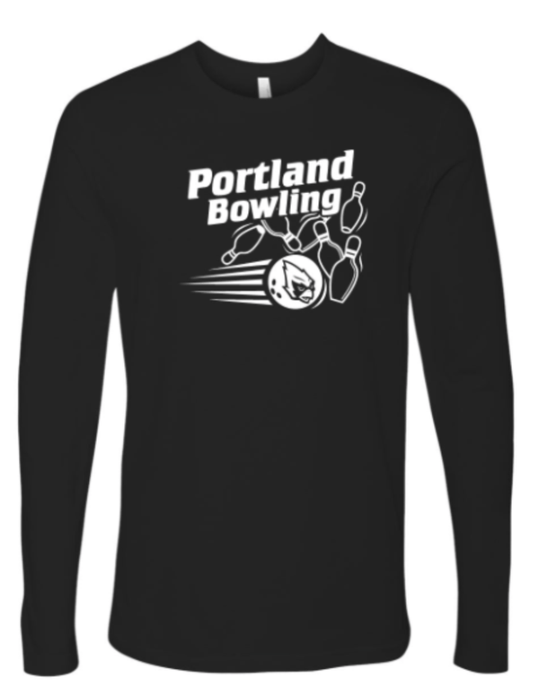 Custom Apparel - Screen Printing - Portland Bowling - Unisex Long Sleeve T-shirt - Portland Bowling - 14974