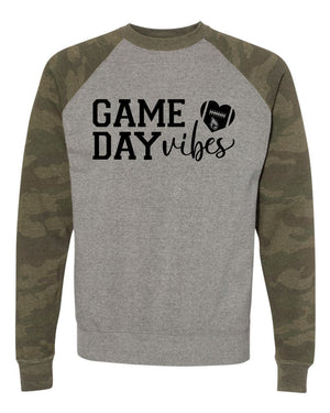 Custom Apparel - Screen Printing - Portland Football - Gameday Vibes Unisex Camo Sweatshirt - Portland Football