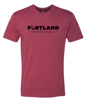 Custom Apparel - Screen Printing - Portland Girls Basketball - Unisex Cotton Polyester Blend T-Shirt - Portland Girls Basketball 2022