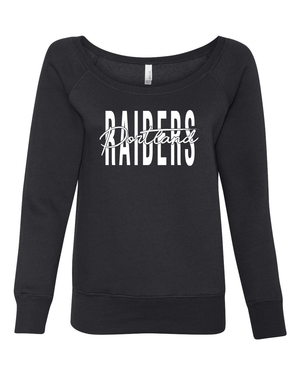 Custom Apparel - Screen Printing - Portland High School Seniors - Women's Wide Neck Sweatshirt - Portland Seniors