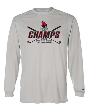 Custom Apparel - Screen Printing - Portland HS Golf Champs - Perfomance LS T-shirt - Long Sleeve T-Shirt - Portland Golf Team