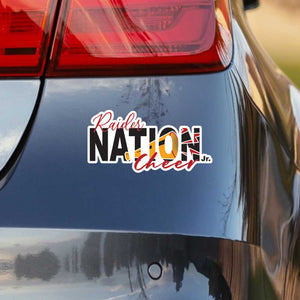 Custom Apparel - Screen Printing - Portland Junior Raiders Cheer - Car Decal - Portland Middle School