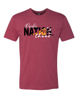 Custom Apparel - Screen Printing - Portland Junior Raiders Cheer - Unisex TShirt - Portland Middle School