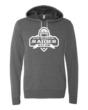 Custom Apparel - Screen Printing - Portland Junior Raiders Football - Hoodie Sweatshirt - Portland Middle School