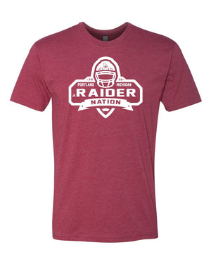 Custom Apparel - Screen Printing - Portland Junior Raiders Football - Unisex TShirt - Portland Middle School