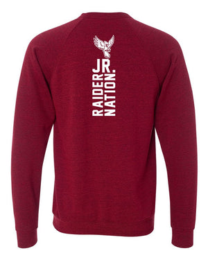 Custom Apparel - Screen Printing - Portland Junior Raiders Football V2 - Crew Neck Sweatshirt - Portland Middle School