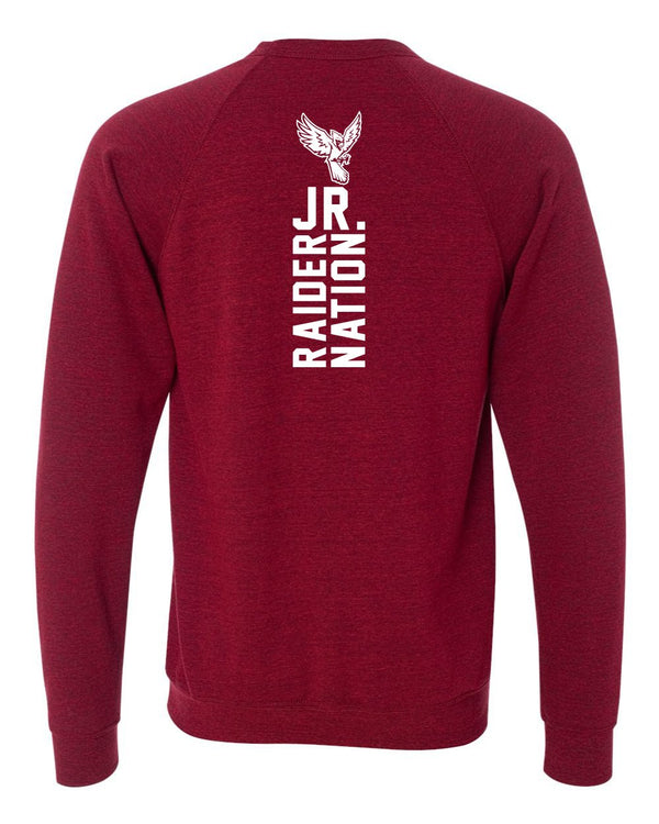 Custom Apparel - Screen Printing - Portland Junior Raiders Football V2 - Crew Neck Sweatshirt - Portland Middle School