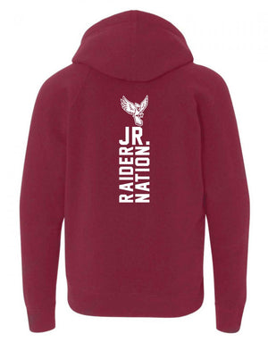 Custom Apparel - Screen Printing - Portland Junior Raiders Football V2 - Youth Hoodie - Portland Middle School