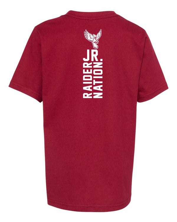 Custom Apparel - Screen Printing - Portland Junior Raiders Football V2 - Youth TShirt - Portland Middle School
