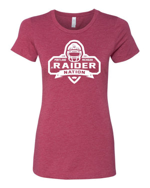 Custom Apparel - Screen Printing - Portland Junior Raiders Football - Women's TShirt - Portland Middle School