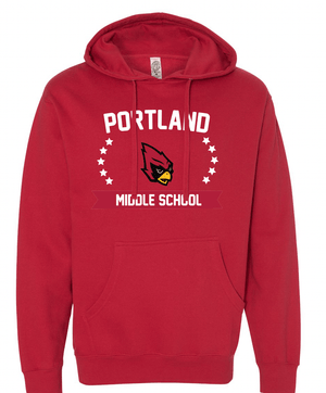 Custom Apparel - Screen Printing - Portland Middle School - Stars Hoodie - Hoodie - Portland Middle School - 14072