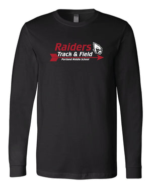 Custom Apparel - Screen Printing - Portland Middle School Track & Field - Adult Unisex Long Sleeve TShirt - PMS Track and Field