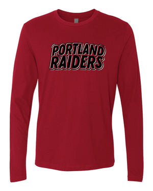 Custom Apparel - Screen Printing - Portland Middle School Track & Field - Unisex Cardinal Long Sleeve - PMS Track and Field Spring 2022