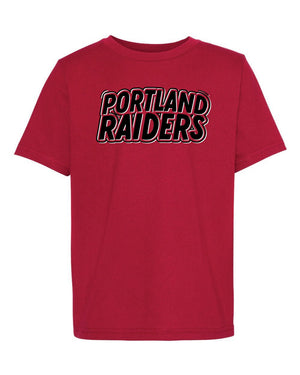 Custom Apparel - Screen Printing - Portland Middle School Track & Field - Unisex Cardinal T-Shirt - PMS Track and Field Spring 2022