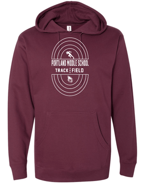 Custom Apparel - Screen Printing - Portland Middle School Track & Field – Unisex Hoodie - Portland Middle School Track & Field 2023