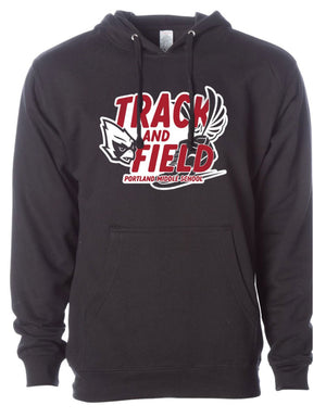 Custom Apparel - Screen Printing - Portland Middle School Track & Field - Unisex Hoodie - PMS Track and Field Spring 2022