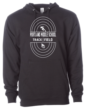 Custom Apparel - Screen Printing - Portland Middle School Track & Field – Unisex Hoodie - Portland Middle School Track & Field 2023