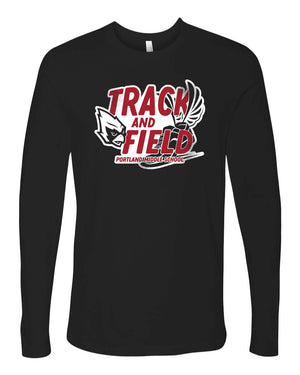 Custom Apparel - Screen Printing - Portland Middle School Track & Field - Unisex Long Sleeve T-Shirt - PMS Track and Field Spring 2022
