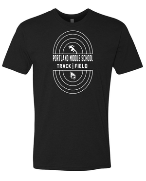 Custom Apparel - Screen Printing - Portland Middle School Track & Field – Unisex T-Shirt - Portland Middle School Track & Field 2023