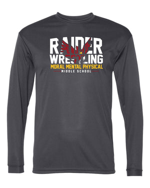 Custom Apparel - Screen Printing - Portland Middle School Wrestling Performance Long Sleeve - Portland Middle School Wrestling