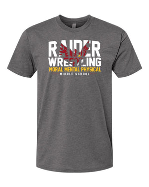 Custom Apparel - Screen Printing - Portland Raider Middle School Wrestling T-Shirt - Portland Middle School Wrestling