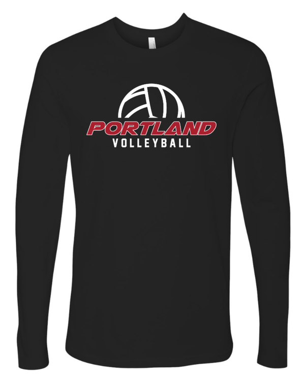 Custom Apparel - Screen Printing - Portland Volleyball - Unisex Long Sleeve - Black - Portland Volleyball 2022