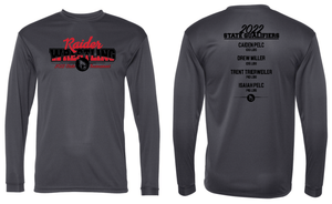 Custom Apparel - Screen Printing - Raider Wrestling - 2022 Tournament - Unisex Performance Long Sleeve T-Shirt - Raider Wrestling 2022