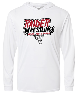 Custom Apparel - Screen Printing - Raider Wrestling - Long Sleeve Hooded T-Shirt - Raider Wrestling Winter 2022