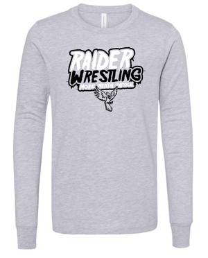 Custom Apparel - Screen Printing - Raider Wrestling MS - Youth Long Sleeve Unisex T-Shirt - Raider Wrestling MS
