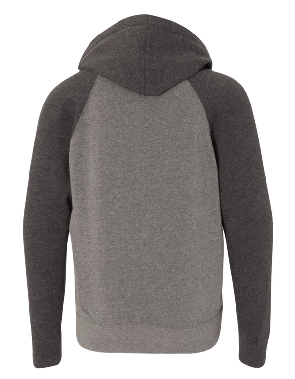 Custom Apparel - Screen Printing - Raider Wrestling MS - Youth Raglan Unisex Hoodie - Raider Wrestling MS