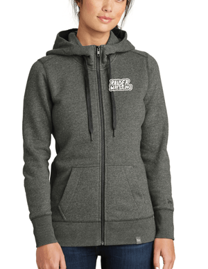 Custom Apparel - Screen Printing - Raider Wrestling - New Era - Ladies French Terry Zip Up Hoodie - Embroidered - Raider Wrestling Winter 2022