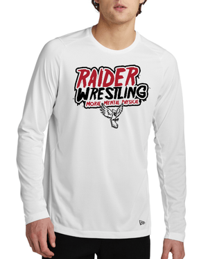 Custom Apparel - Screen Printing - Raider Wrestling - New Era - Performance Long Sleeve - Raider Wrestling Winter 2022