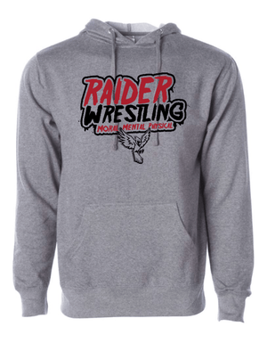 Custom Apparel - Screen Printing - Raider Wrestling - Unisex Hoodie - Grey - Raider Wrestling Winter 2022