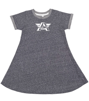 Custom Apparel - Screen Printing - Sky Crossing Spring 2023 Pre - Order - Lat - Harborside Mélange French Terry Girls' Twirl Dress - Sky Crossing - 14054