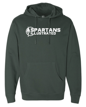 Custom Apparel - Screen Printing - Spartans Illustrated - Green Adult Unisex Hoodie - Spartans Illustrated