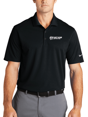 Custom Apparel - Screen Printing - Spartans Illustrated - Nike - Black Dry Fit Polo - Spartans Illustrated