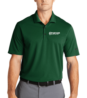 Custom Apparel - Screen Printing - Spartans Illustrated - Nike - Green Dry Fit Polo - Spartans Illustrated