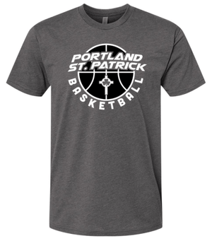 Custom Apparel - Screen Printing - St. Patrick Basketball - Unisex Grey T-Shirt - St. Patrick Basketball