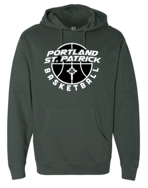 Custom Apparel - Screen Printing - St. Patrick Basketball - Unisex Hoodie - Green - St. Patrick Basketball