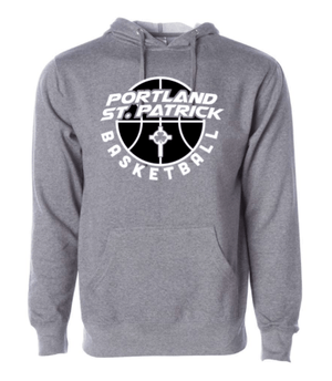 Custom Apparel - Screen Printing - St. Patrick Basketball - Unisex Hoodie - Grey - St. Patrick Basketball