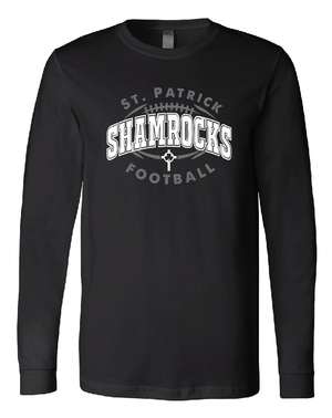 Custom Apparel - Screen Printing - St. Patrick Football 2022 - Black Unisex Long - Sleeve T-shirt - St. Patrick Football 2022