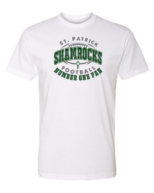 Custom Apparel - Screen Printing - St. Patrick Football 2022 - "Number One Fan" Unisex T-shirt *customization available* - St. Patrick Football 2022