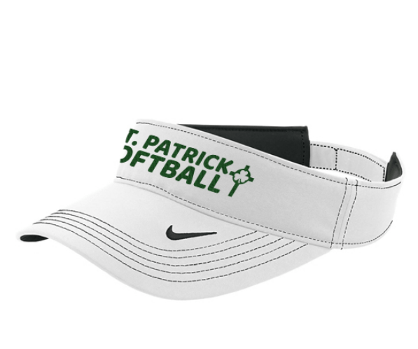 Custom Apparel - Screen Printing - St. Patrick Softball – Nike - Dri - FIT Swoosh Visor - St. Patrick Softball 2023