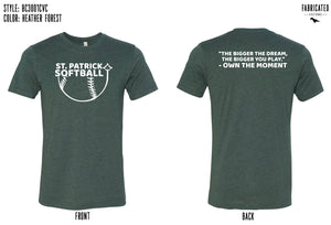 Custom Apparel - Screen Printing - St. Patrick Softball Unisex T-shirt - St. Patrick Softball