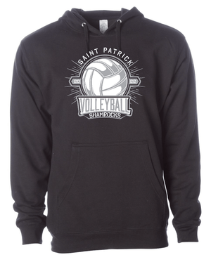 Custom Apparel - Screen Printing - St. Patrick Volleyball 2022 - Black Unisex Hoodie - St. Patrick Volleyball 2022